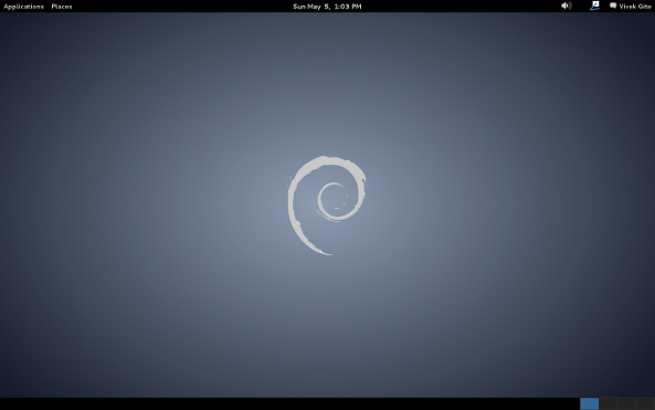 Fig.01: Debian Linux 7.0 Desktop