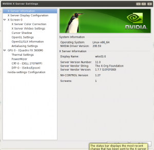 Linux NVIDIA X Server Settings