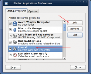 Fig.05: Debian Linux Gnome Startup Applications Preferences