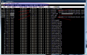 Fig.01: iotop: Linux Disk I/O Monitor Command in Action
