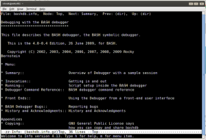 Fig.01 - Linux info command read online documentation