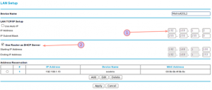 Fig.03: Netgear N600 (DGND3700) Static Lan IP Configuration For Wireless Bridge