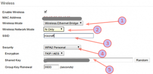 Fig.06: Tomato wireless settings for br0