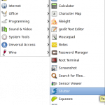 Captured a cascading menu using shutter