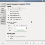 Editor display settings