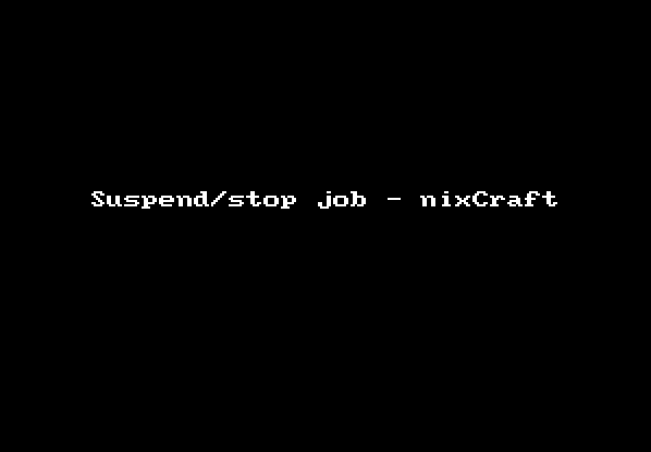 Animated gif 01: Suspending ping command job