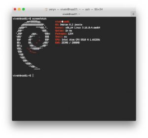 Screenfetch on Debian Linux