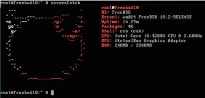 Screenfetch on FreeBSD