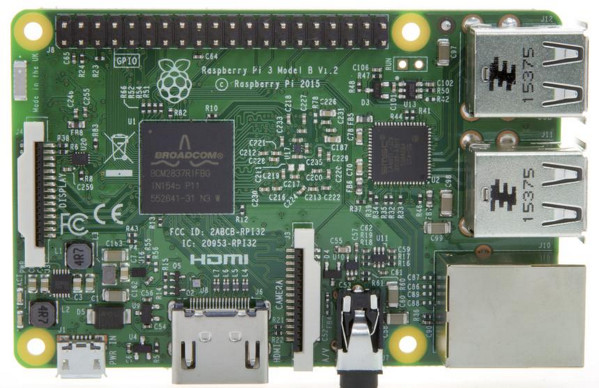 Fig.01: Raspberry Pi 3 - Model B - 64 Bit ARMv8 with 1G RAM and WiFi