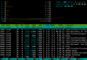 Fig.03: Linux Check Amount Of Physical Memory With htop Command