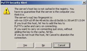 Fig.02: Putty Login Confirmation