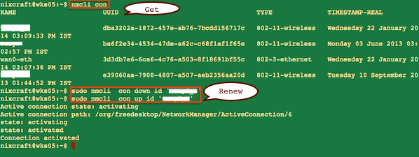 Fig.02: nmcli command in action 