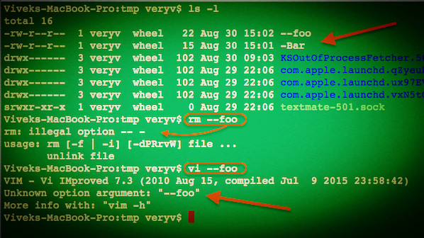Fig.01: Remove the file with ---- Dashes ----