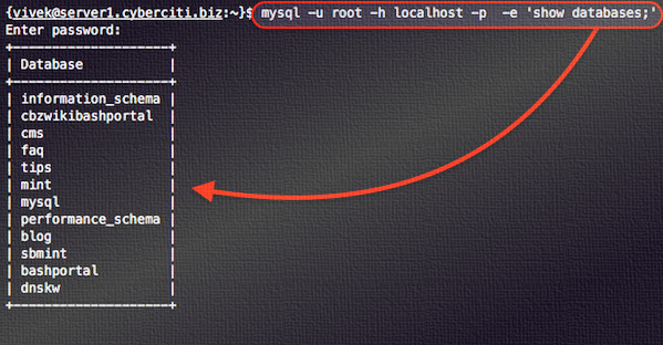 Fig.01: mysql command in action