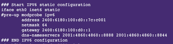 Fig.01 Enable IPv6 for Ubuntu Server