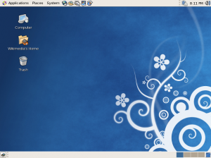 Fig.01: CentOS running GNOME Desktop (credit wikipedia)