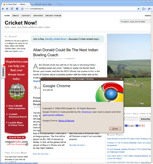 Fig.02: Linux Google Chrome In Action Fig.02: Linux Google Chrome In Action