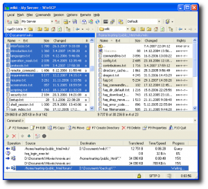 Fig.01: Winscp transfer files from one UNIX server to another (image credit Winscp website)