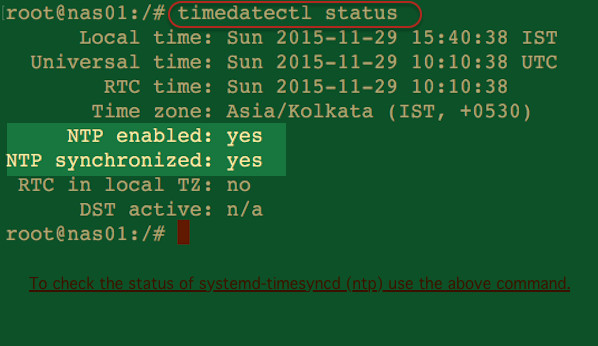 Fig.01: Is my NTP (systemd-timesyncd) Working?