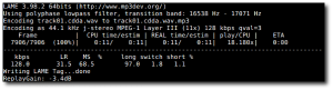 Fig.01: Linux create mp3 audio files