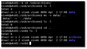 Fig.01: mv Unix / Linux Command