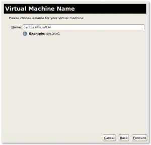 Fig.03: Name the KVM virtual machine