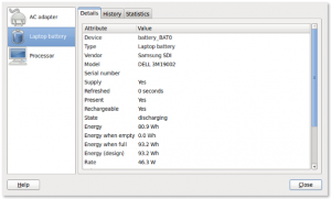 Fig.01: Linux Battery Monitor / Stats GUI App