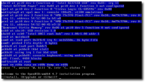 Fig.01: Creating OpenBSD guest with virt-install and installing the same with vnc