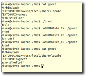Fig.02: greet - a Bash shell script with localization support