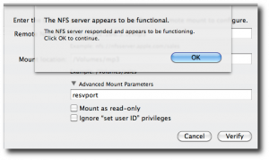 Fig.09: Verify NFS mount configuration which only checks that your NFS server is enabled and working correctly.