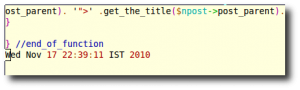Fig.01: Insert date and time into Vim