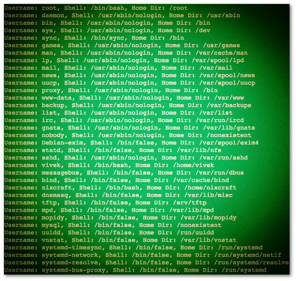 Fig.01: Bash shell scripting-  read file line by line demo outputs