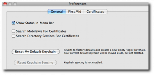Fig.02: Apple OS X Keychain utility