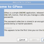 Fig.01: Running gpass for the first time