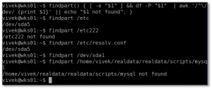 df Command To Find Out On What Partition a File (Directory) Exits