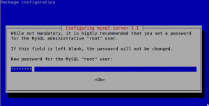 Fig:01: Setting up admin root user password