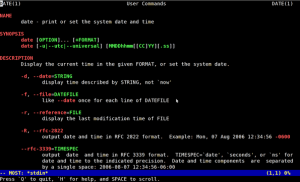 Fig.: Unix / Linux: Color man pages with most command