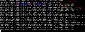Fig.05: Tcpdump in action - monitoring udp port # 53 traffic
