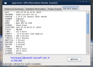Fig.04: Apc ups full status report