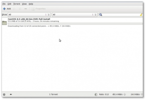 Fig.05 Transmission - a bittorrent client in action