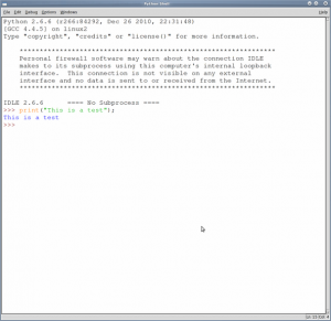 Fig.01 Python IDLE  IDE in action