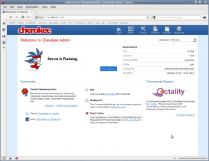 Fig.01: Cherokee's administrative interface