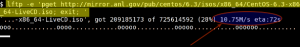 Fig.01: lftp testing internet speed