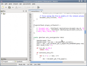Fig.01: Gnome GTK+ Anjuta DevStudio IDE In Action