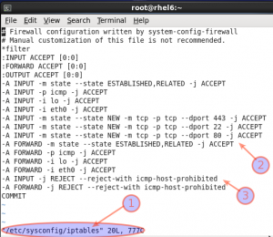 Sample RHEL CentOS Linux /etc/sysconfig/iptables files