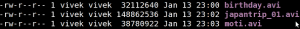 Fig.01: ls Command Output