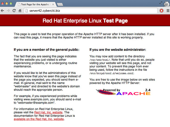Fig.01: Check if Apache is Running on CentOS/RHEL 7 server
