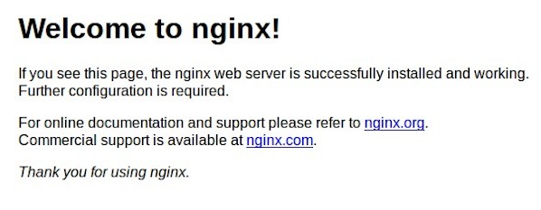 Fig.02: Welcome nginx page on Ubuntu Linux