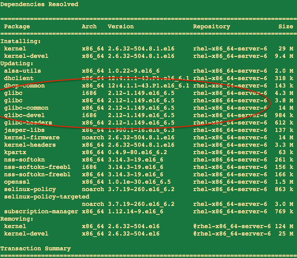 Fig.02 Fix the GHOST vulnerability on a CentOS/RHEL/Fedora/Scientific Linux