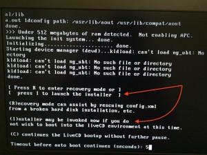 Fig.03: Press i to invoke the installer now.